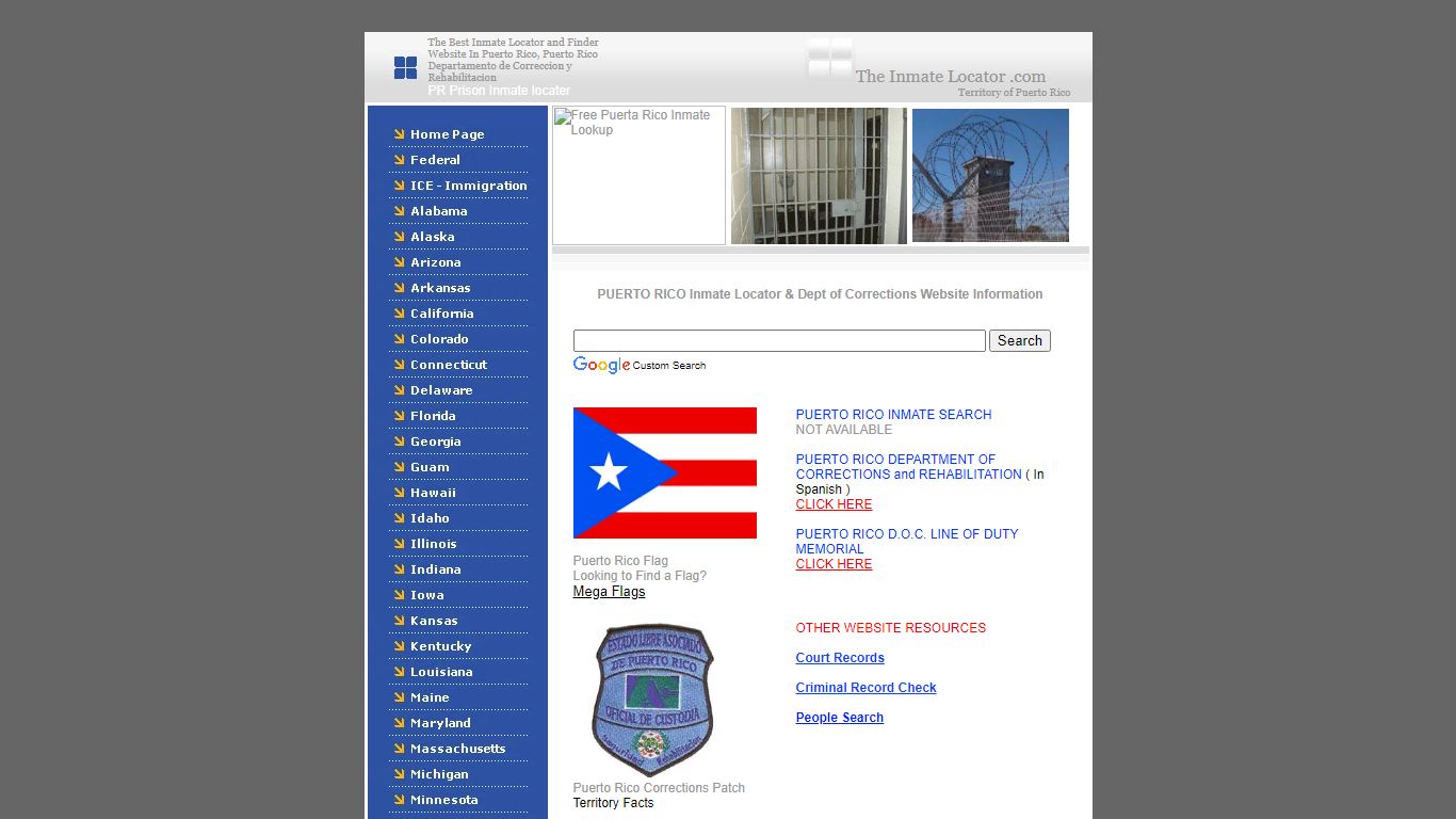 Puerto Rico Department of Corrections - The Inmate Locator ...